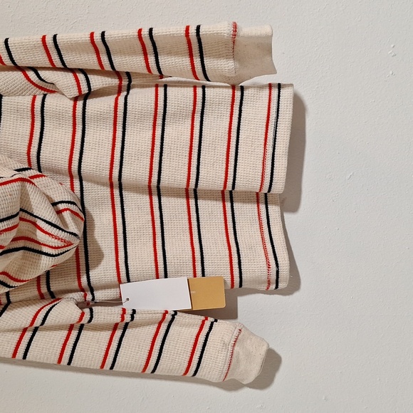 Ever & Ever 3 Button Stripe Hooded Shirt 12mo NWT - Picture 6 of 15